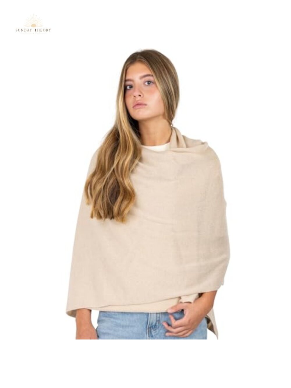 Luxury Cashmere Wool Blend Wrap Shawl - Large 78x27, Soft & Travel